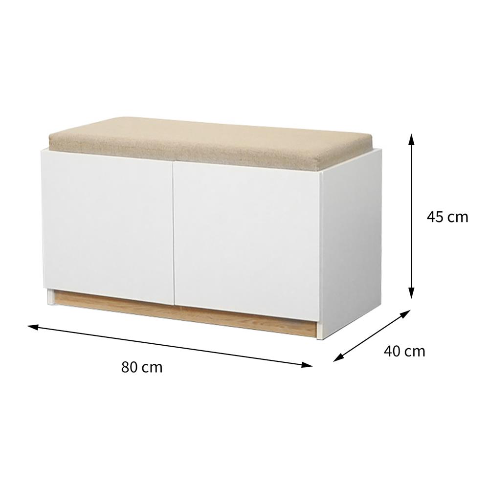 ตู้วางรองเท้า FURDINI MOBILLE 80 ซม. สีขาว/ออทตาวา