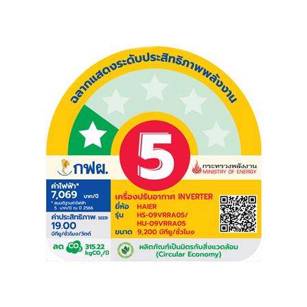 แอร์ผนัง HAIER HSU-09VRRA05 9200 บีทียู อินเวอร์เตอร์_4