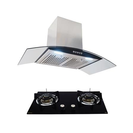 เตาฝัง+เครื่องดูดควัน AXIA FLO72-2G+HERO BLACK 90_0