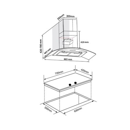 เตาฝัง+เครื่องดูดควัน AXIA FLO72-2G+HERO BLACK 90_7