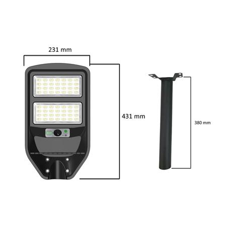ไฟถนน SOLAR SYLVANIA STAR1 40 วัตต์ DAYLIGHT สีดำ_7