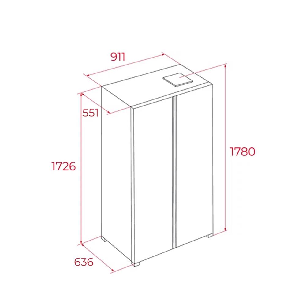 ตู้เย็น SIDE BY SIDE TEKA RLF74914 GBK 17.8 คิว สีดำ