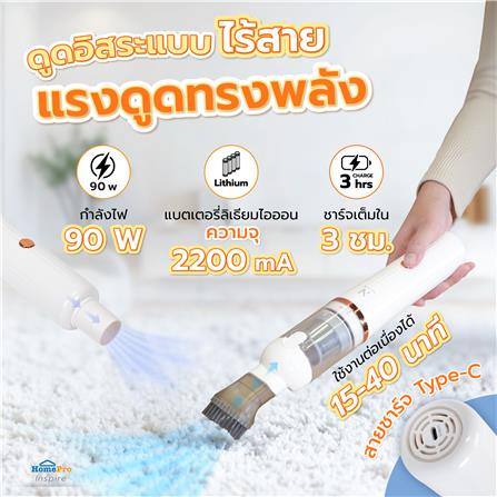 เครื่องดูดฝุ่นแบบด้าม NIKITO NK-HHV01 สีขาว_6