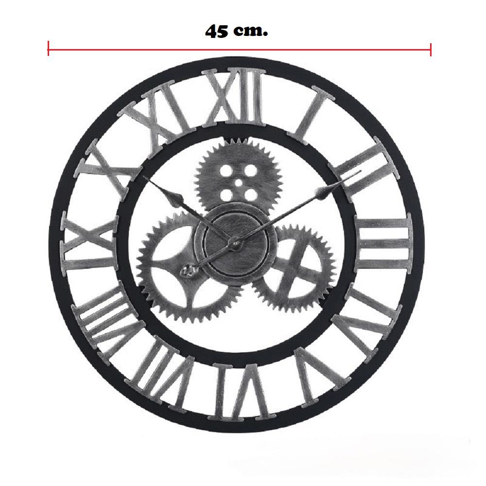 นาฬิกาแขวน INTERY C1038C012_06 17.72 นิ้ว สีเงิน