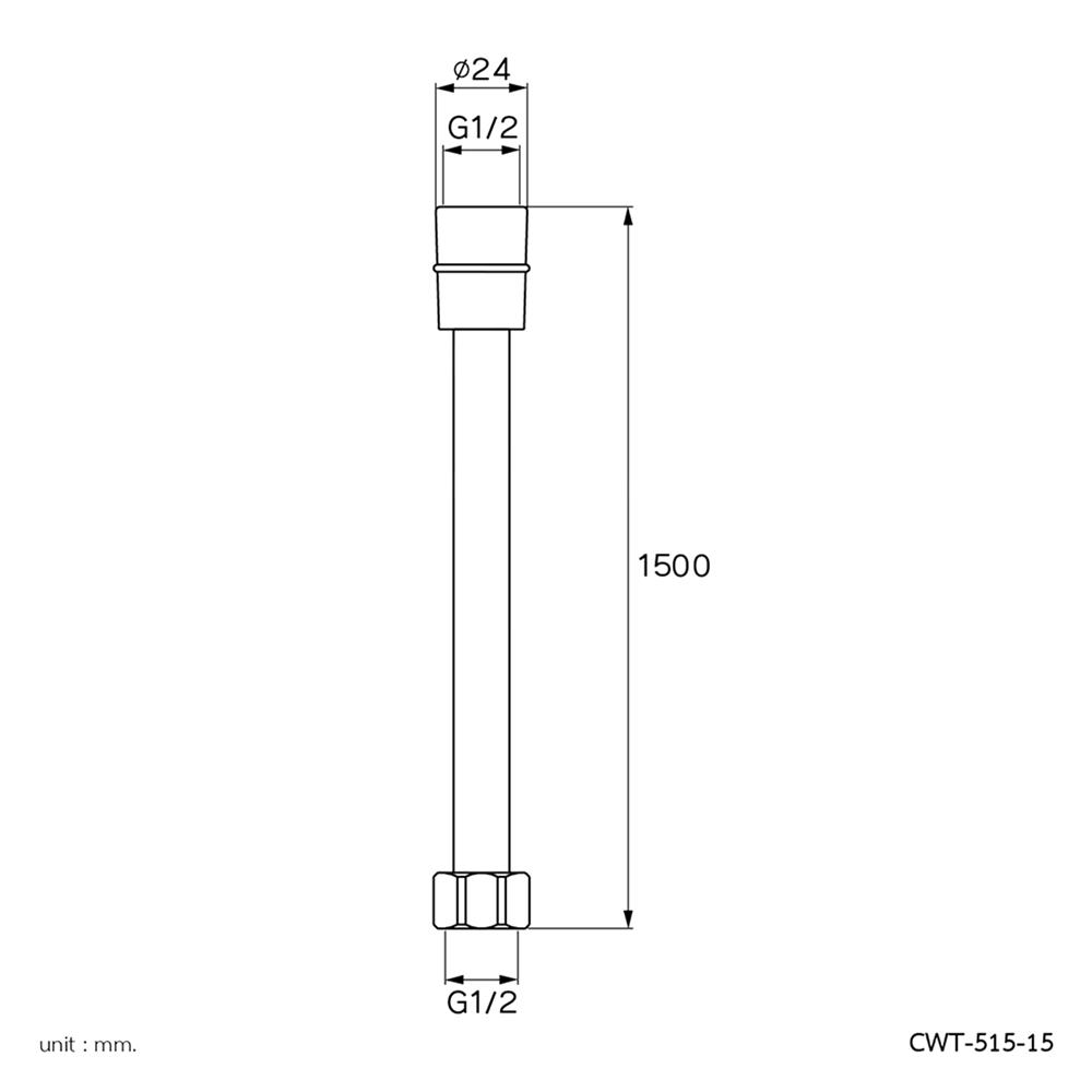 สายฝักบัว PVC PRIME CWT-515-15 150 ซม.
