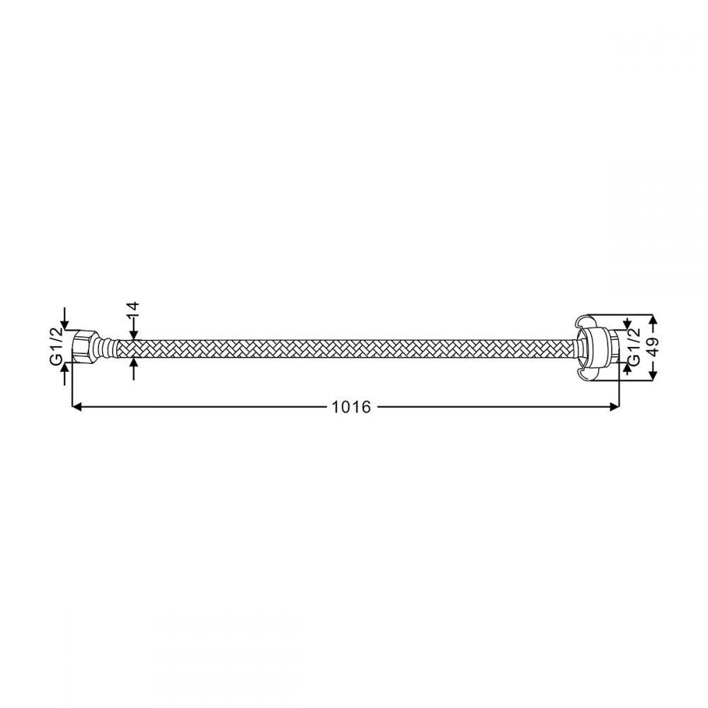 สายน้ำดีสเตนเลสน้ำอุ่น-น้ำเย็น 40 นิ้ว RASLAND RA G41-40-100