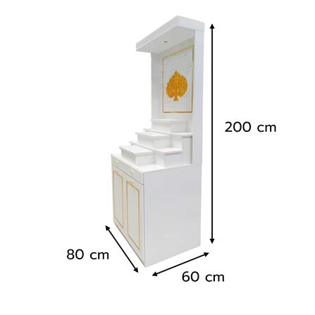 ตู้พระ FURDINI รุ่นมั่งมี 80 ซม. สีขาว/ลายหิน_5