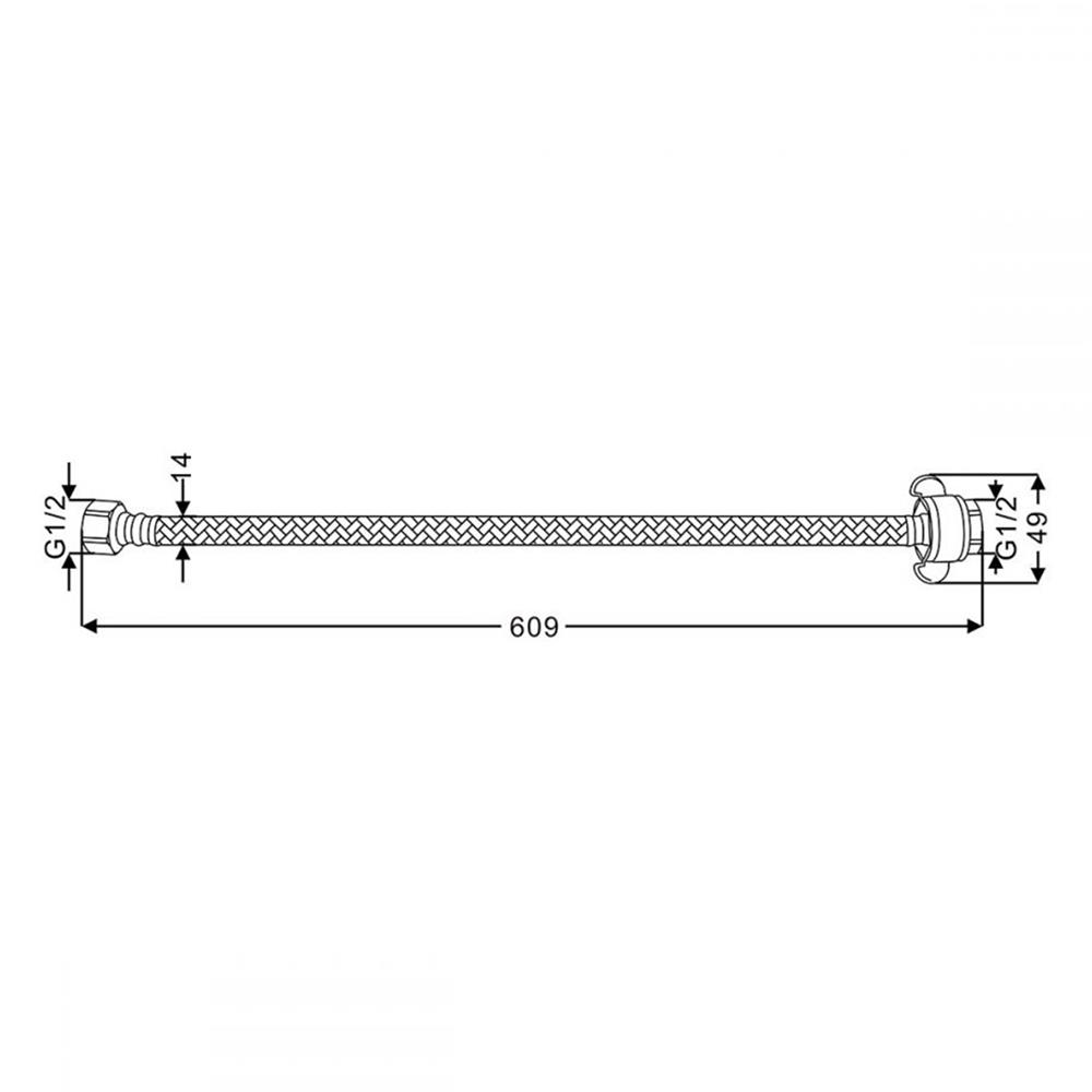 สายน้ำดีสเตนเลสน้ำอุ่น-น้ำเย็น 24 นิ้ว RASLAND RA G41-24-60