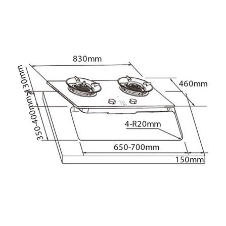 เตาฝังแก๊ส FRANKE FG8268 NX 83 ซม._3