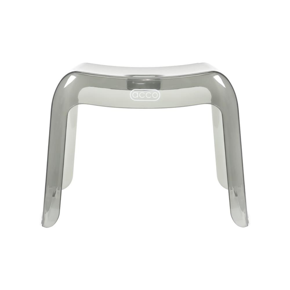 เก้าอี้เตี้ยพลาสติก ACCO SIZE M 39X24.5X28.5 ซม. สีเทาใส