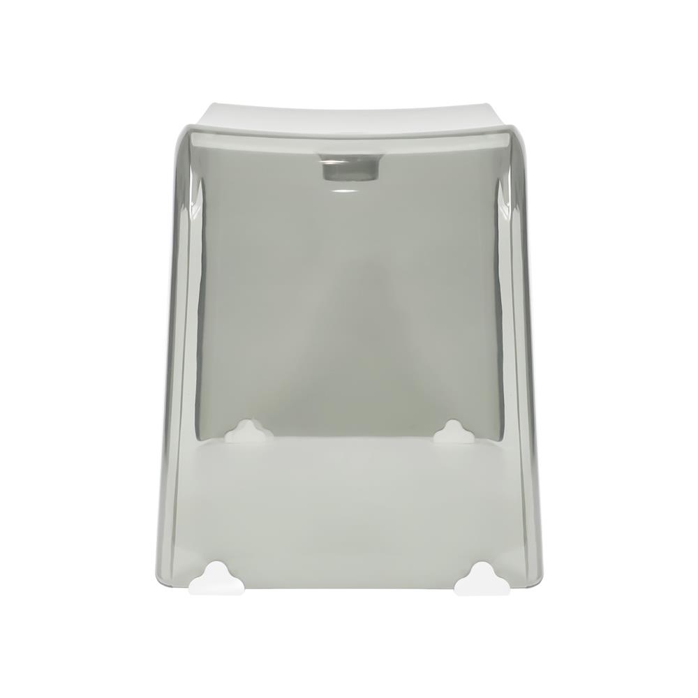 เก้าอี้เตี้ยพลาสติก ACCO SIZE M 39X24.5X28.5 ซม. สีเทาใส