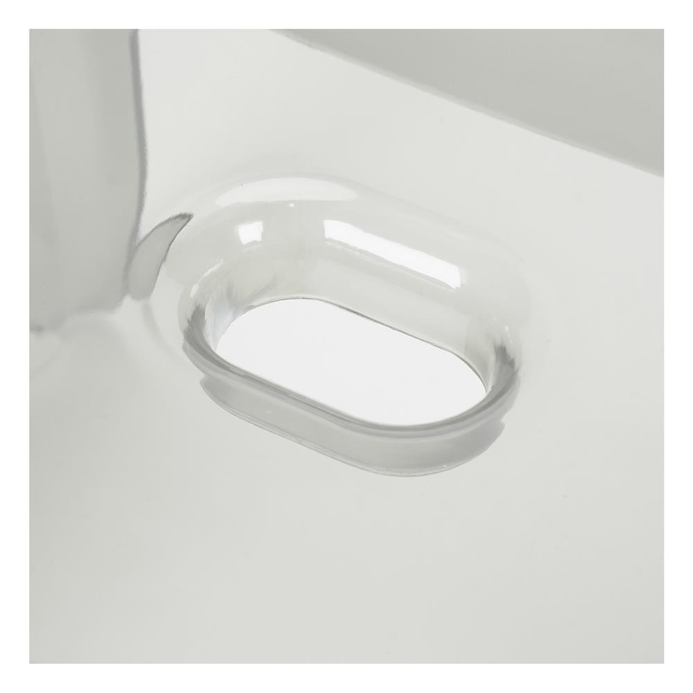 เก้าอี้เตี้ยพลาสติก ACCO SIZE M 39X24.5X28.5 ซม. สีเทาใส