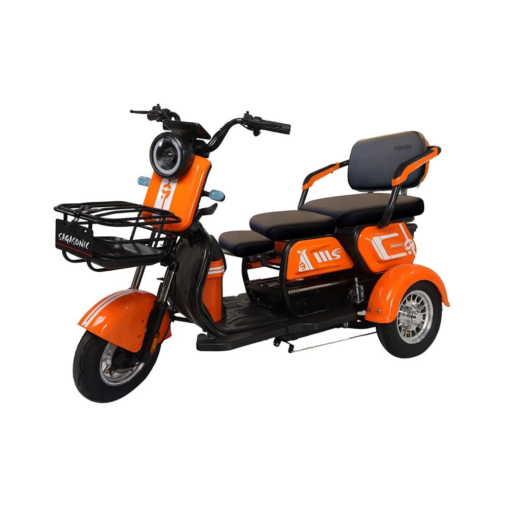 สกู๊ตเตอร์ไฟฟ้า 3 ล้อ SAGASONIC X7 สีส้ม