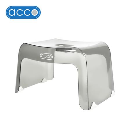 เก้าอี้เตี้ยพลาสติก ACCO SIZE S 34X21.5X19.5 ซม. สีเทาใส_0