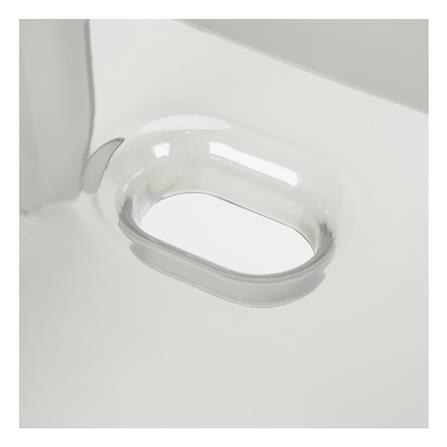 เก้าอี้เตี้ยพลาสติก ACCO SIZE S 34X21.5X19.5 ซม. สีเทาใส_3