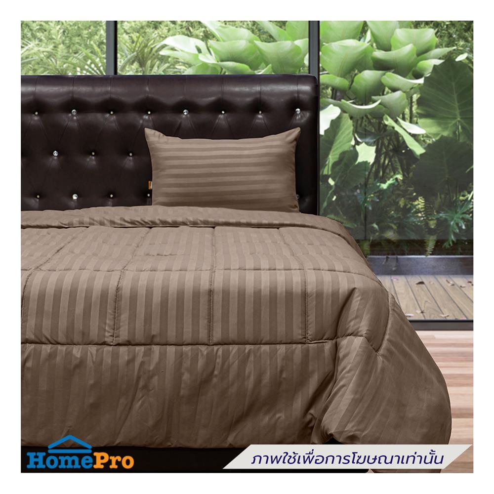 ผ้านวม PICASSO SMILE M5BR ลายริ้ว 100x90 นิ้ว สีน้ำตาล