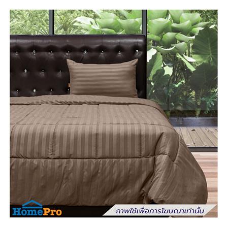 ผ้านวม PICASSO SMILE M5BR ลายริ้ว 100x90 นิ้ว สีน้ำตาล_2