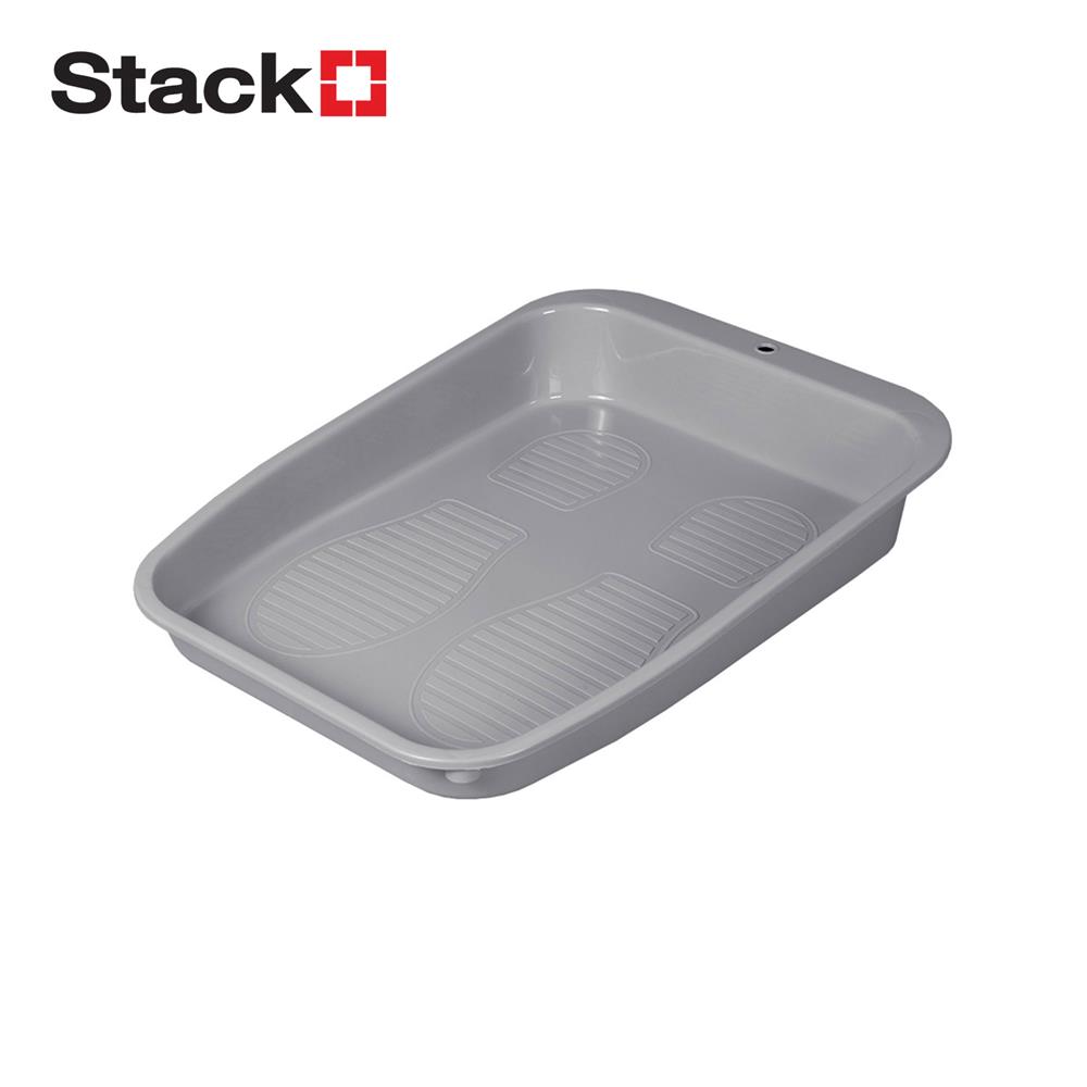 ถาดใส่รองเท้า STACKO KEPT 26.8X36.8X5.7 ซม. สีเทา_1