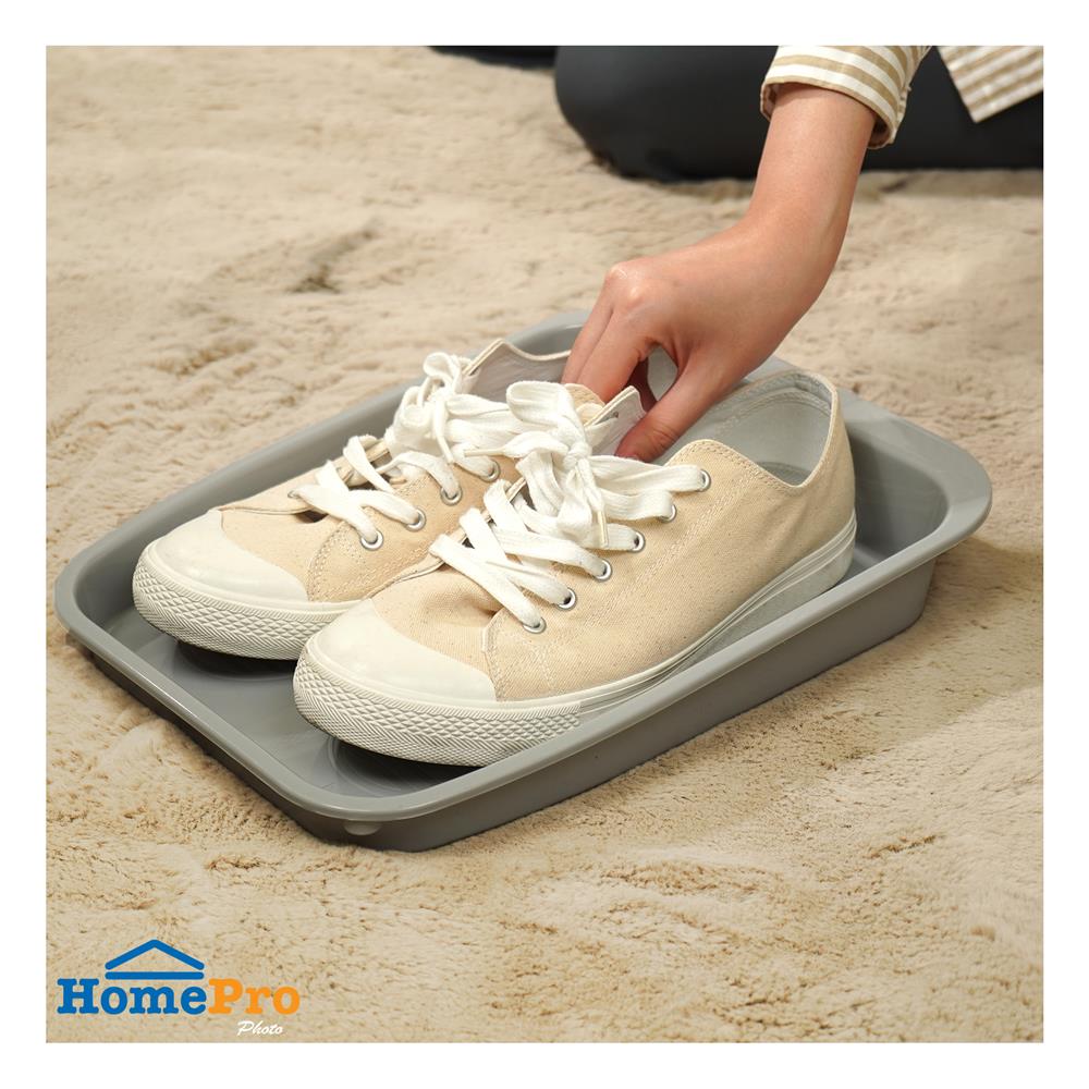 ถาดใส่รองเท้า STACKO KEPT 26.8X36.8X5.7 ซม. สีเทา