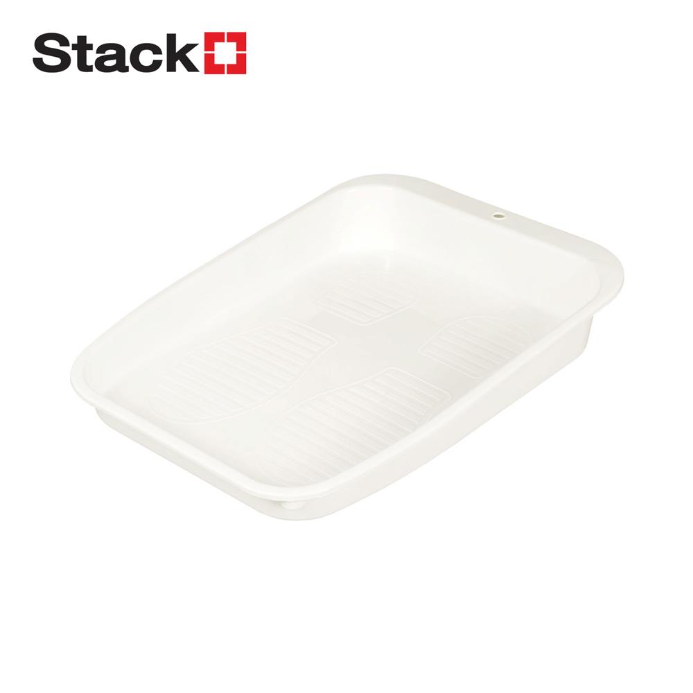 ถาดใส่รองเท้า STACKO KEPT 26.8X36.8X5.7 ซม. สีขาว_1