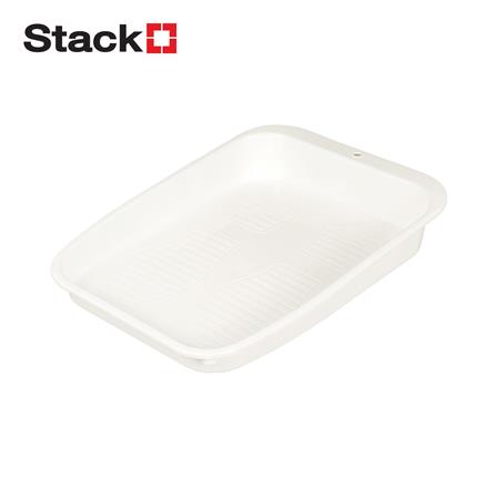 ถาดใส่รองเท้า STACKO KEPT 26.8X36.8X5.7 ซม. สีขาว_0