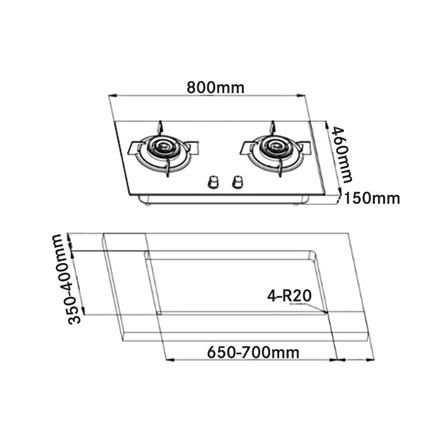 เตาฝังแก๊ส FRANKE FG8266 NX 80 ซม._3
