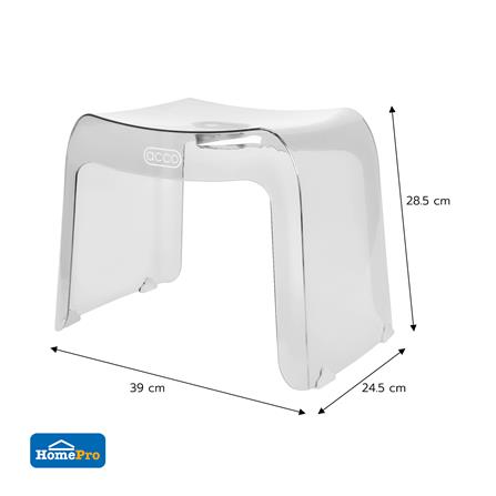 เก้าอี้เตี้ยพลาสติก ACCO SIZE M 39X24.5X28.5 ซม. สีใส_5