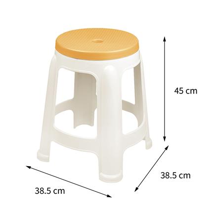 เก้าอี้พลาสติก SPRING BEST CHAIR สีขาว/เหลือง_2