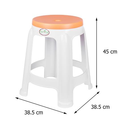 เก้าอี้พลาสติก SPRING BEST CHAIR สีขาว/ส้ม_6