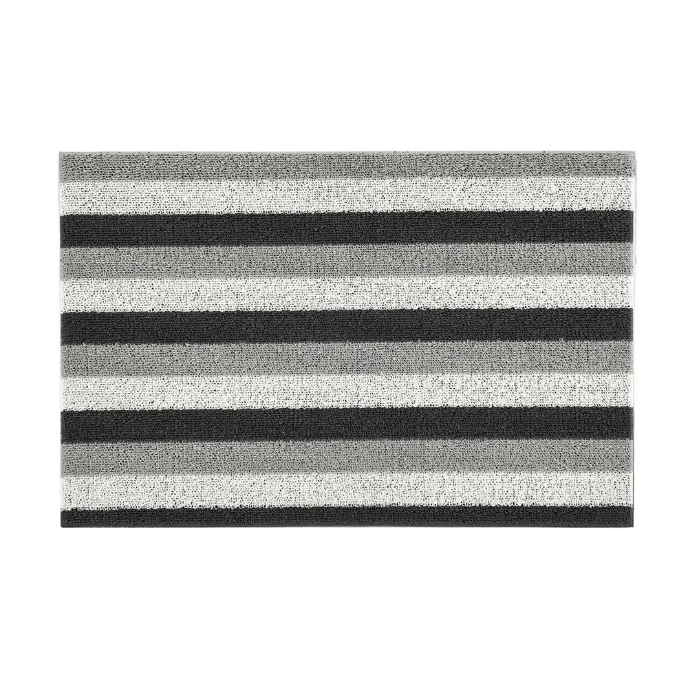 พรมเช็ดเท้าดักฝุ่น HOME LIVING STYLE LAYER 45x75 ซม. สีเทา