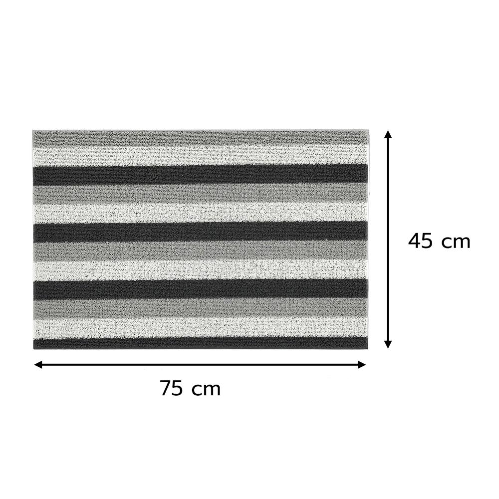 พรมเช็ดเท้าดักฝุ่น HOME LIVING STYLE LAYER 45x75 ซม. สีเทา