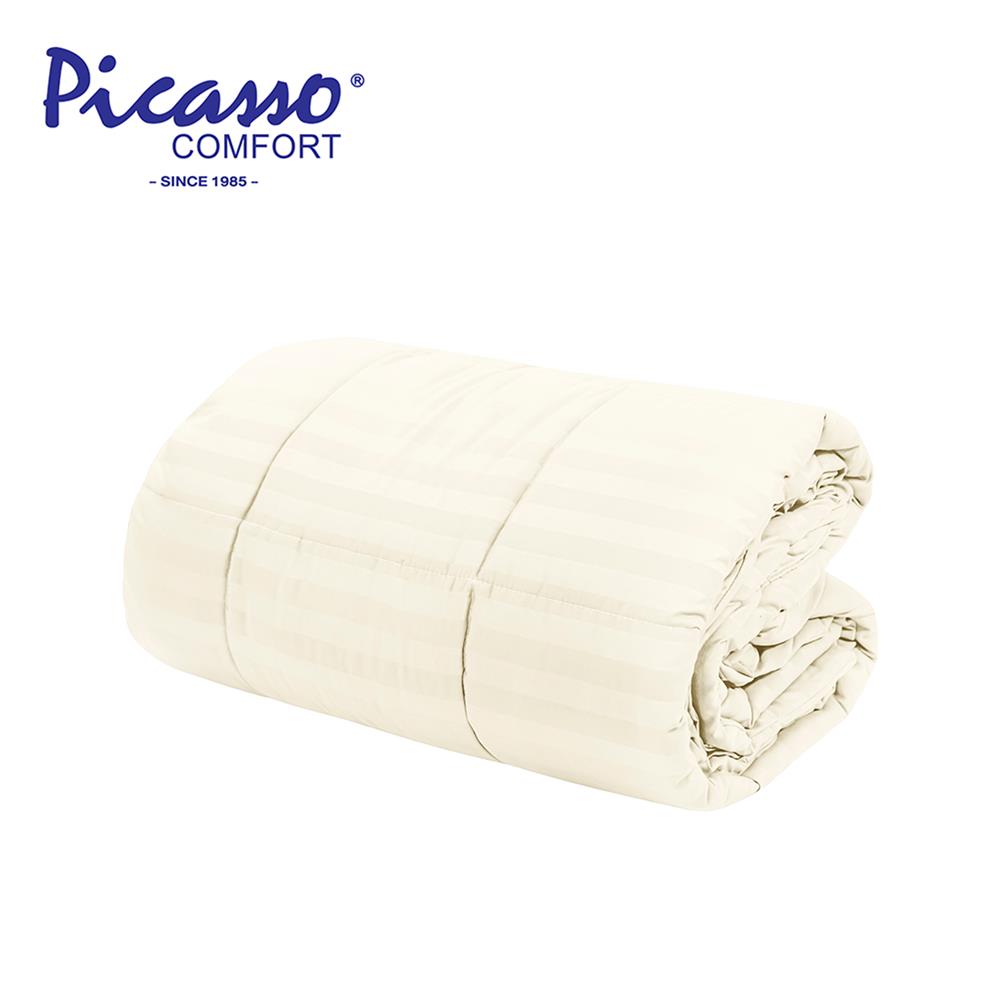 ผ้านวม PICASSO SMILE M5CR ลายริ้ว 100x90 นิ้ว สีครีม