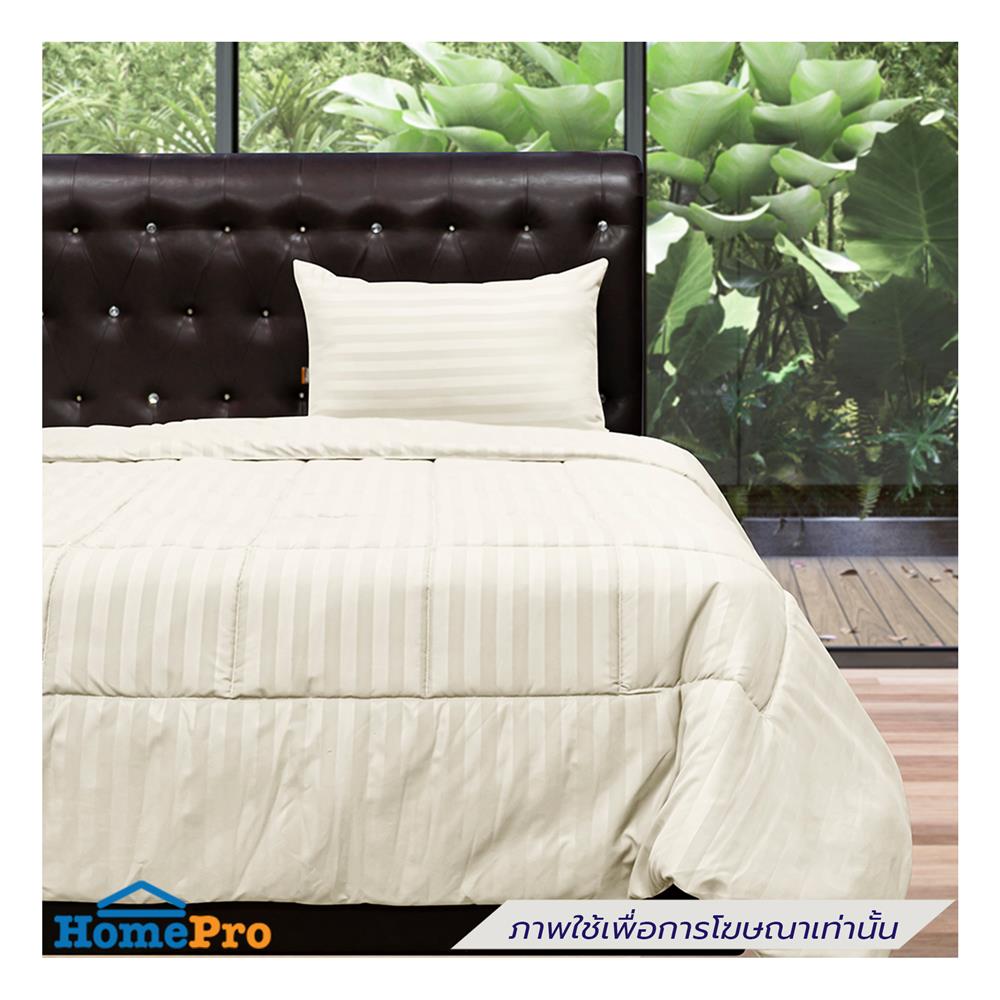 ผ้านวม PICASSO SMILE M5CR ลายริ้ว 100x90 นิ้ว สีครีม