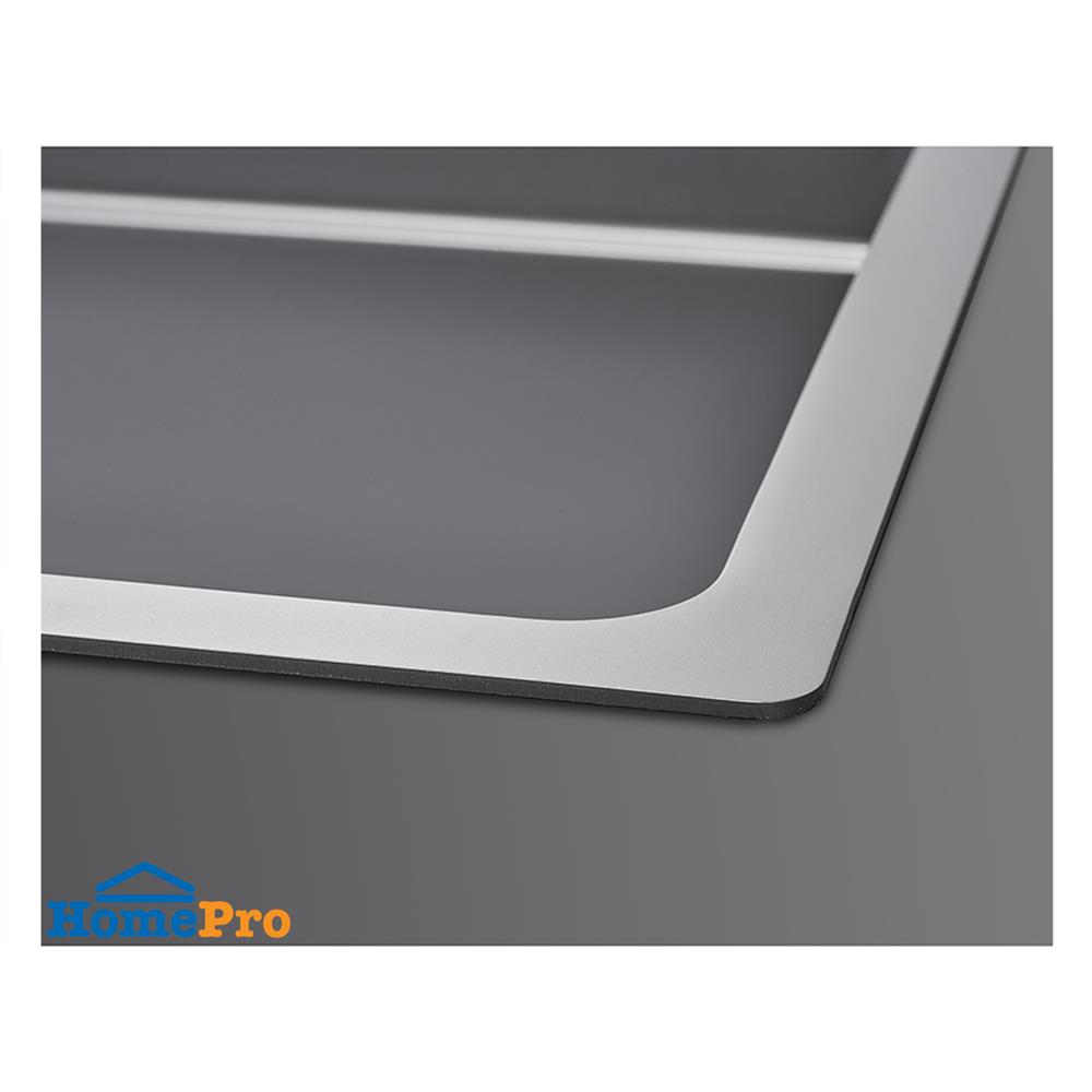 ซิงค์ฝัง 1 หลุม MEX SM761GFGM 76 ซม. สีดำ