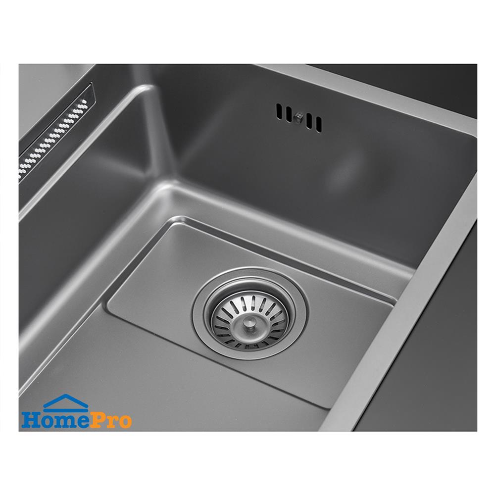 ซิงค์ฝัง 1 หลุม MEX SM761GFGM 76 ซม. สีดำ