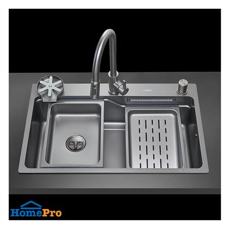 ซิงค์ฝัง 1 หลุม MEX SM761GFGM 76 ซม. สีดำ_12