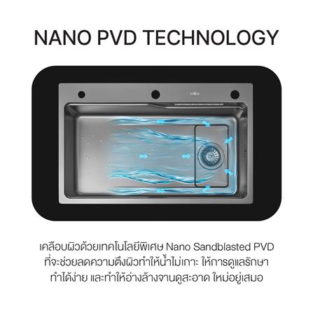 ซิงค์ฝัง 1 หลุม MEX SM761GFGM 76 ซม. สีดำ_24