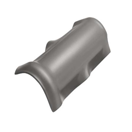 ครอบสันโค้ง ลอนคู่ DURAONE 23x50 ซม. สีเทาหมอกเมฆา_0