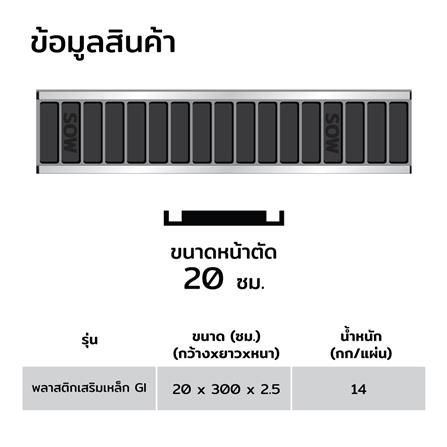 ไม้แบบพลาสติกหล่อท้องคาน SON OF WOOD GI 20X300X2.5 ซม. สีดำ_6