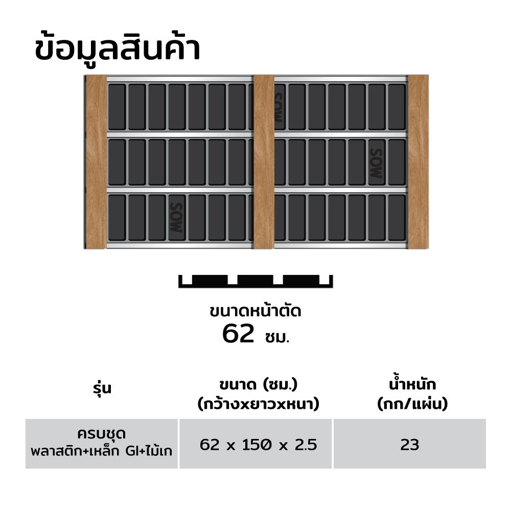 ไม้แบบพลาสติกหล่อท้องคาน SON OF WOOD FI 62X150X2.5 ซม. สีดำ