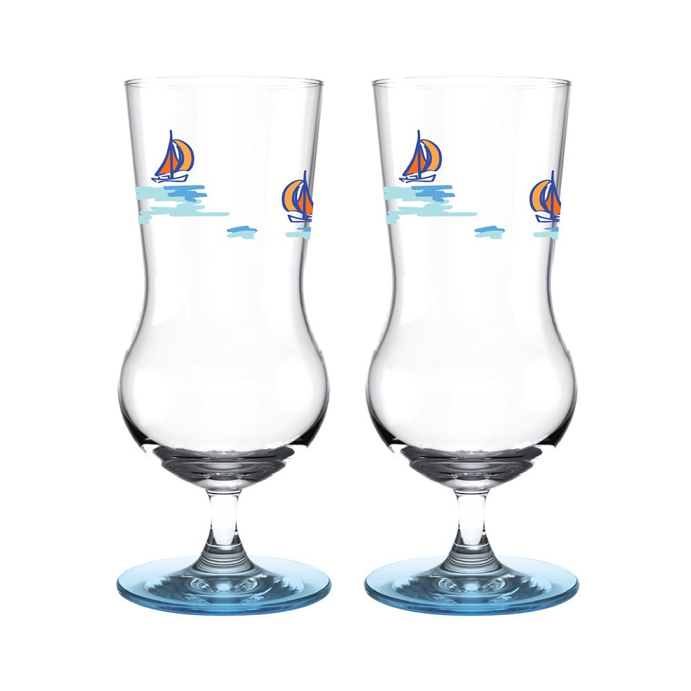 แก้วมีขา 450 มล. OCEAN GLASS SUMMER SET DEEP BLUE SEA (แพ็ก 2 ใบ)