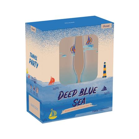 แก้วมีขา 450 มล. OCEAN GLASS SUMMER SET DEEP BLUE SEA (แพ็ก 2 ใบ)_2