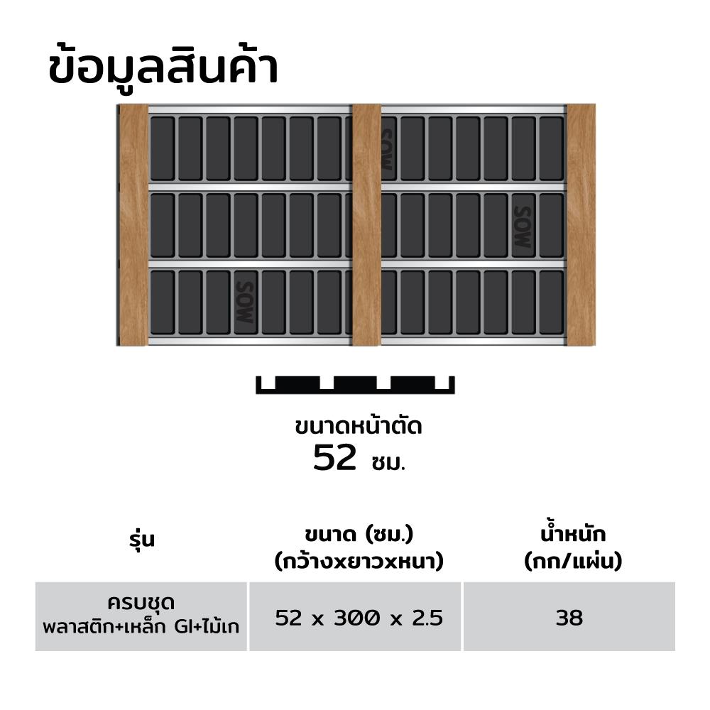 ไม้แบบพลาสติกหล่อท้องคาน SON OF WOOD FI 52X300X2.5 ซม. สีดำ