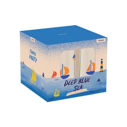 แก้วน้ำ 410 มล. OCEAN GLASS SUMMER SET DEEP BLUE SEA HI BALL (แพ็ก 4 ใบ)_2
