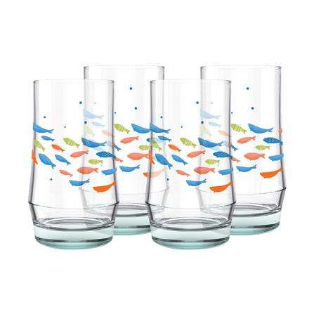 แก้วน้ำ 410 มล. OCEAN GLASS SUMMER SET TURQUOISE MARINE HI BALL (แพ็ก 4 ใบ)_0