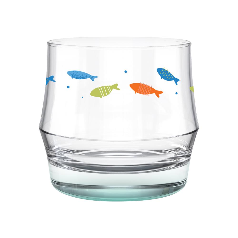 แก้วน้ำ 340 มล. OCEAN GLASS SUMMER SET TURQUOISE MARINE ROCK (แพ็ก 4 ใบ)