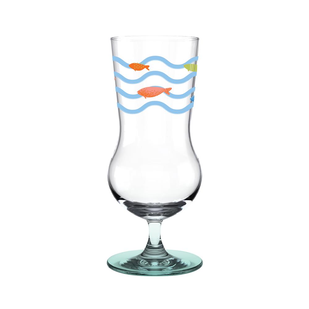 แก้วมีขา 450 มล. OCEAN GLASS SUMMER SET TURQUOISE MARINE (แพ็ก 2 ใบ)