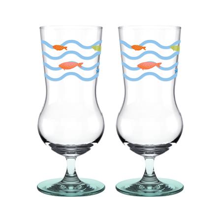 แก้วมีขา 450 มล. OCEAN GLASS SUMMER SET TURQUOISE MARINE (แพ็ก 2 ใบ)_0