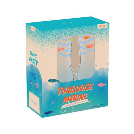 แก้วมีขา 450 มล. OCEAN GLASS SUMMER SET TURQUOISE MARINE (แพ็ก 2 ใบ)_2