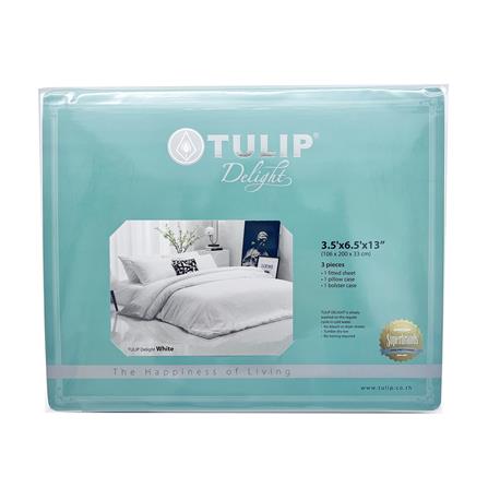 ชุดผ้าปูที่นอน 3.5 ฟุต (ชุด 3 ชิ้น) TULIP DELIGHT 60125-DLWHITE_1
